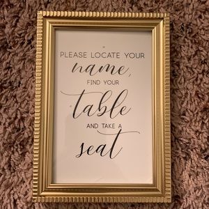 Rehearsal dinner wedding sign